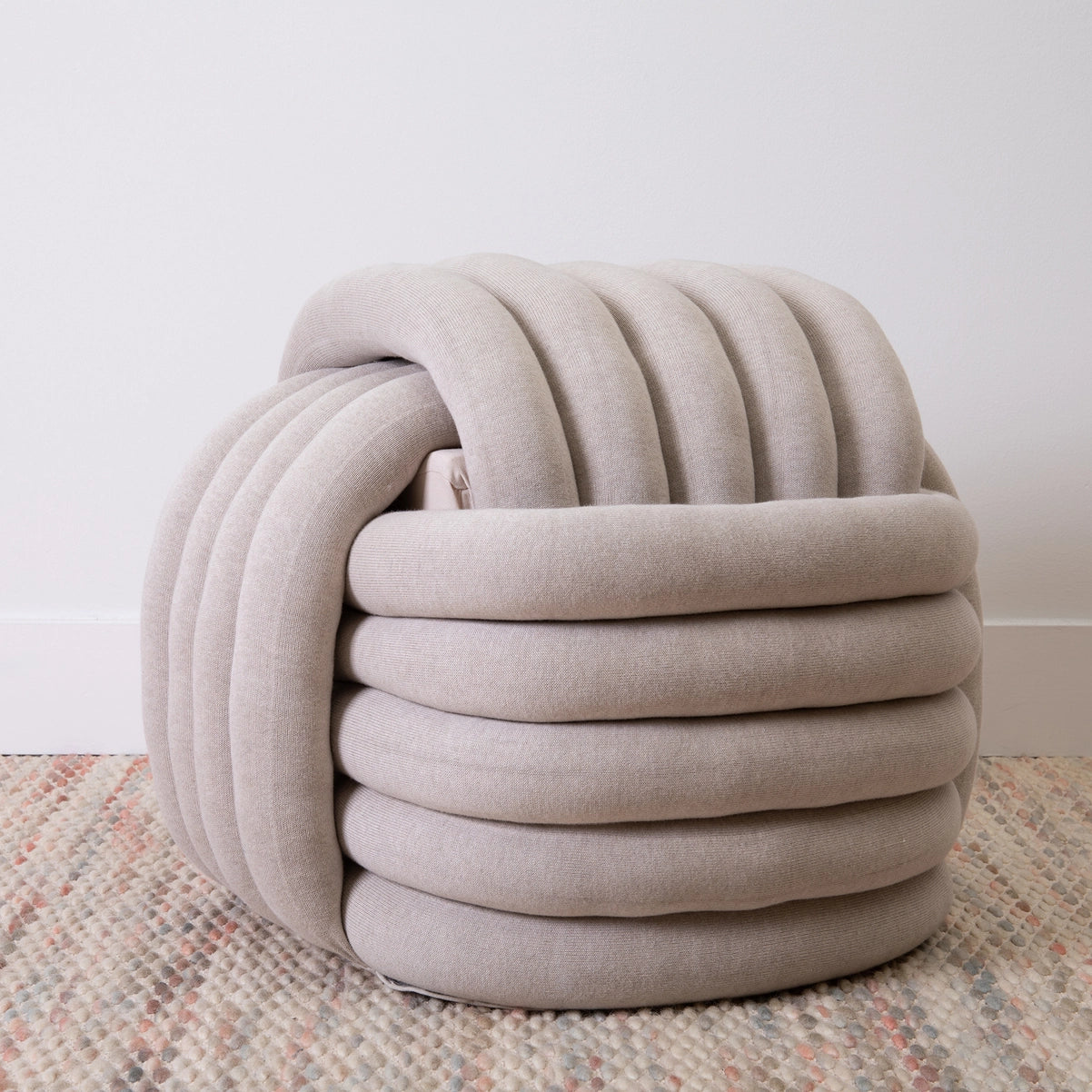 Knotted Pouf Moonstone