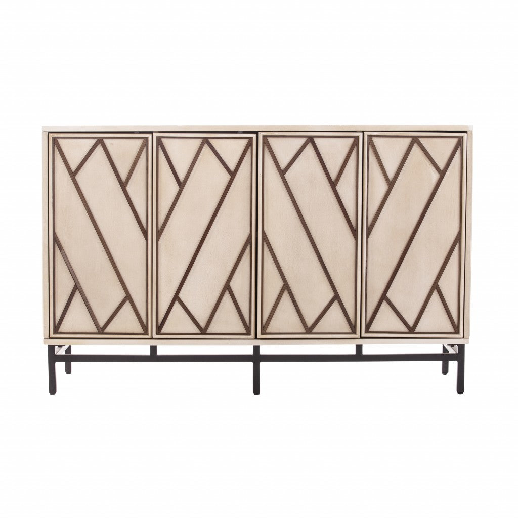 Champagne Deco Storage Cabinet